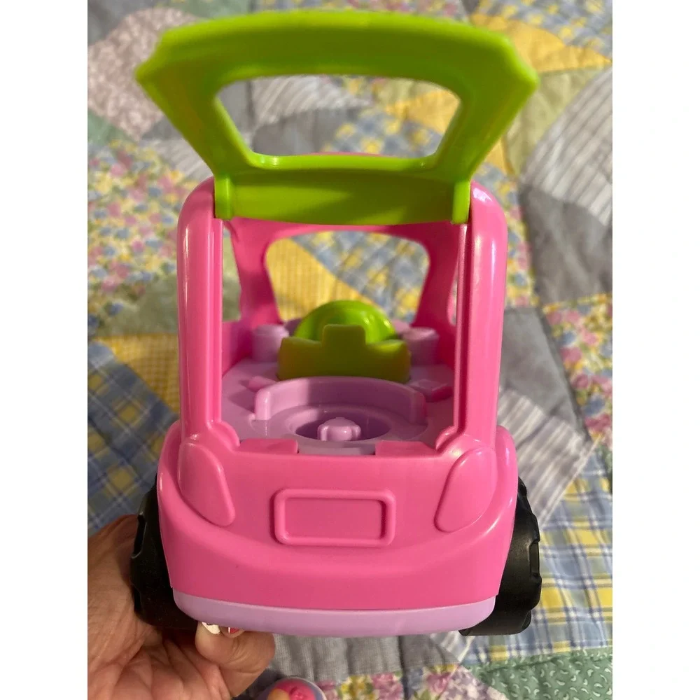 Fisher Price Little People Pink SUV Car Mom and Baby Figures Toy Set WORKS CLEAN